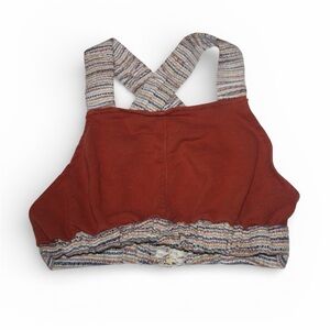 Urban Outfitters Orange Strappy Crop Bralette with Multicolor Trim